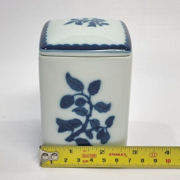 MOTTAHEDEH Charleston  Blue Pineapple 4.5" Cigarette Box & Lid Portugal - Picture 4 of 11